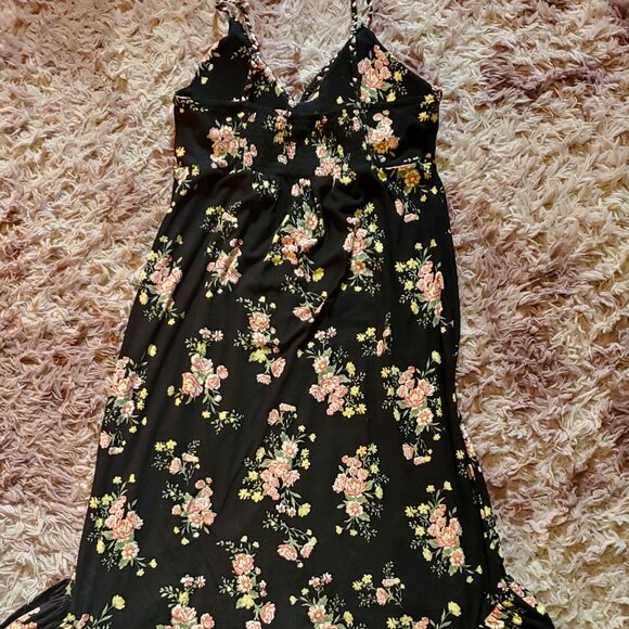 Derek Heart Black and Floral Maxi Summer Dress - Picture 4 of 4